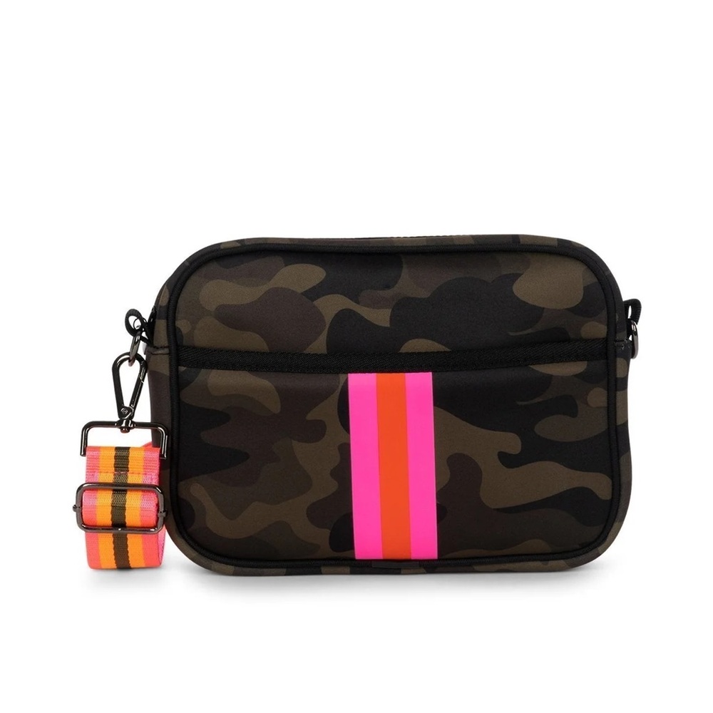 Haute Short Camo Compact Crossbody Purse